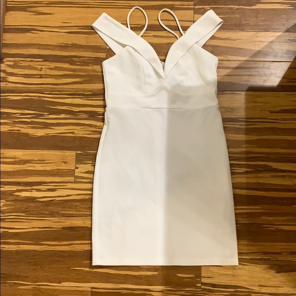 White off the shoulder/strap dress